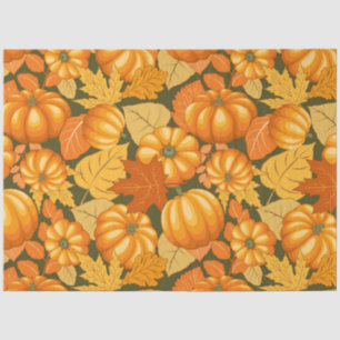 Papel De Seda Pumpkins Patterno do Halloween em Fall Season