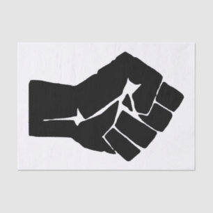 Papel De Seda Punho Negro Levantado - Protesto de Resistência