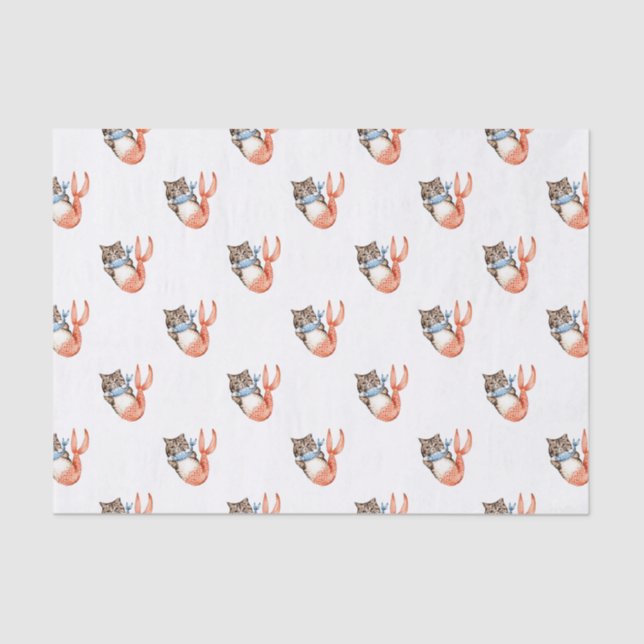 Papel De Seda Purmaid Cat Mermaid (Frente )