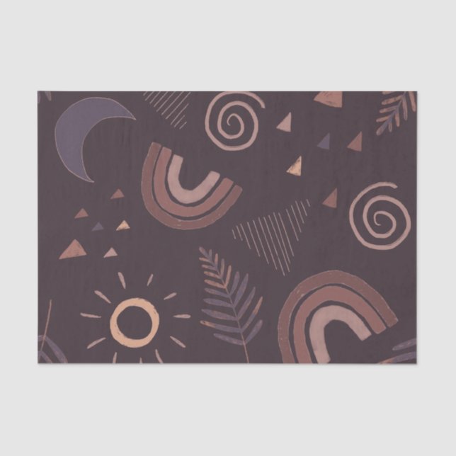 Papel De Seda Purple Boho Rainbow (Frente )