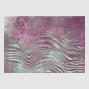 Papel De Seda Purple Burgundy Aqua Mint Zebra