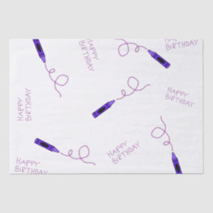 Papel De Seda Purple Crayon