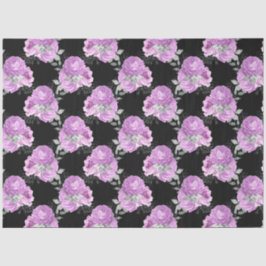 Papel De Seda Purple e Silver Série Floral Design 5