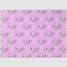 Papel De Seda Purple e Silver Série Floral Design 9