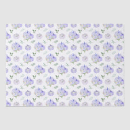 Papel De Seda Purple Pumpkins Floral