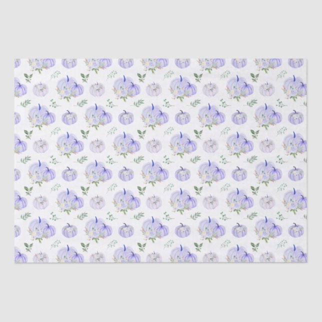 Papel De Seda Purple Pumpkins Floral (Frente )