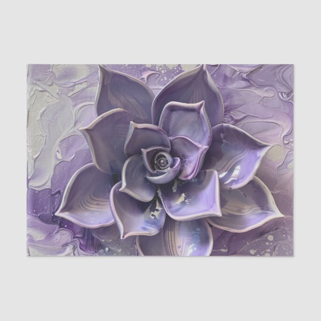 Papel De Seda Purple Succulent (Frente )