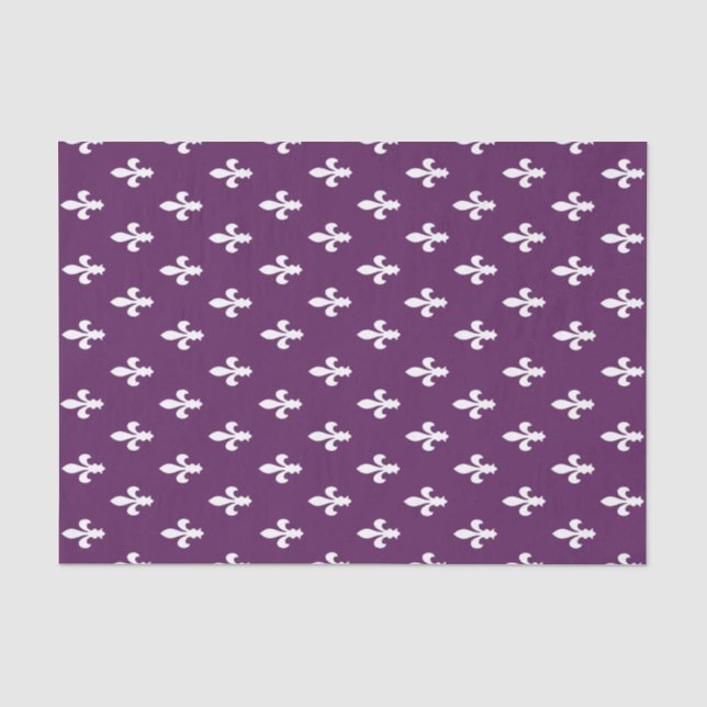 Papel De Seda Purple Victorian Fleur de Lys (Frente )