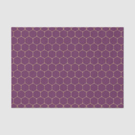 Papel De Seda Púrpura e Dourada HoneyComb (Design 15 Série Púrpu