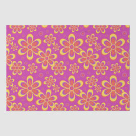 Papel De Seda Púrpura Magenta Flores Sem Costura Padrão