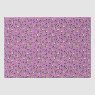 Papel De Seda Púrpura rosa bonito e Panteras amarelas