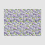 Papel De Seda Púrpura Vintage Hidrangea Padrão Floral<br><div class="desc">Este papel floral apresenta lavandas românticas e flores de hydrangea roxas. Perfeito para embrulho de presente de casamento ou para projetos de artesanato,  incluindo a dissociação. Projetado pelo artista mundialmente famoso ©Tim Coffey.</div>
