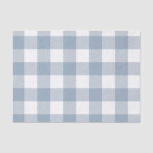 Papel De Seda Quadrado Xadrez Azul Cinza Rústico Fazenda