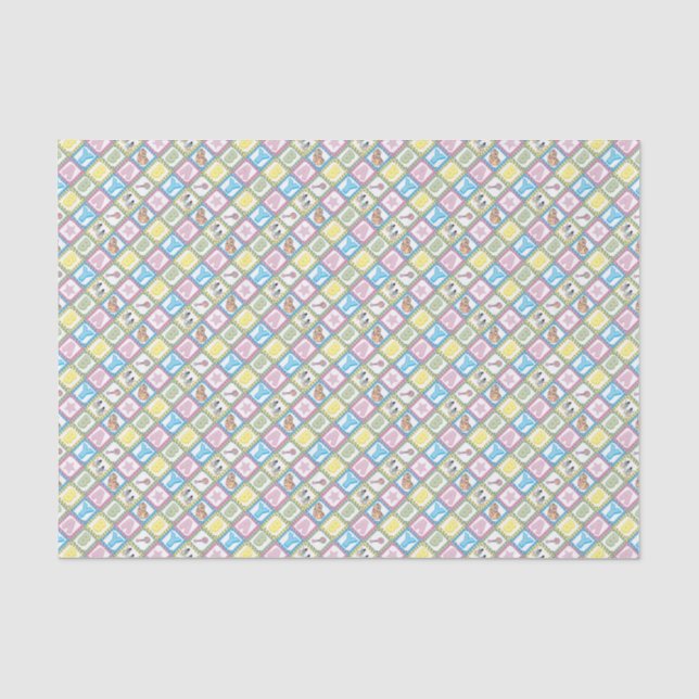 Papel De Seda Quadrados de Menina Doce (Frente )