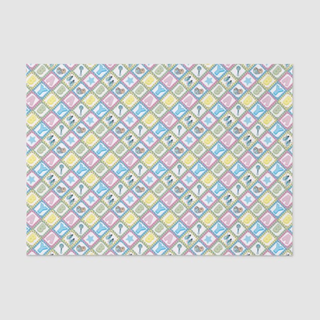 Papel De Seda Quadrados do Sweet Baby Boy (Frente )