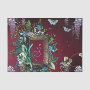 Papel De Seda Quadro das glicínias da lavanda da névoa de
