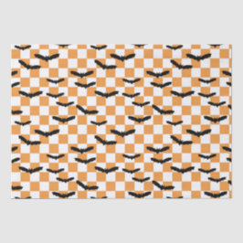 Papel De Seda Quadro de Controlo Laranja de Bats Spooky do Hallo