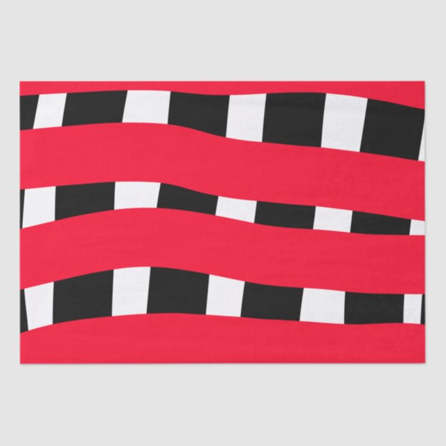 Papel De Seda Quadro de cruz preto vermelho — simples presente d (Frente )