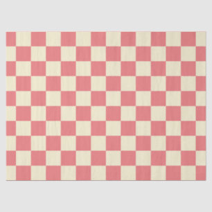 Papel De Seda Quadro de verificação rosa e bege