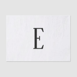 Papel De Seda Qualquer letra | Cores Pretas e Brancas ou Descart