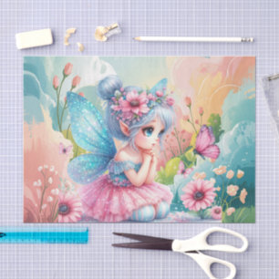 Papel De Seda Quarto de menina fofo fada decoupage