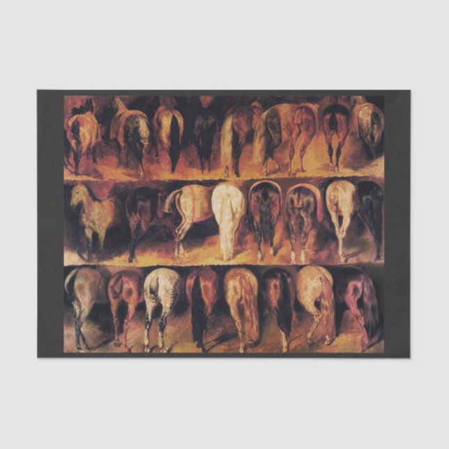 Papel De Seda Quarto traseiro dos cavalos (Frente )