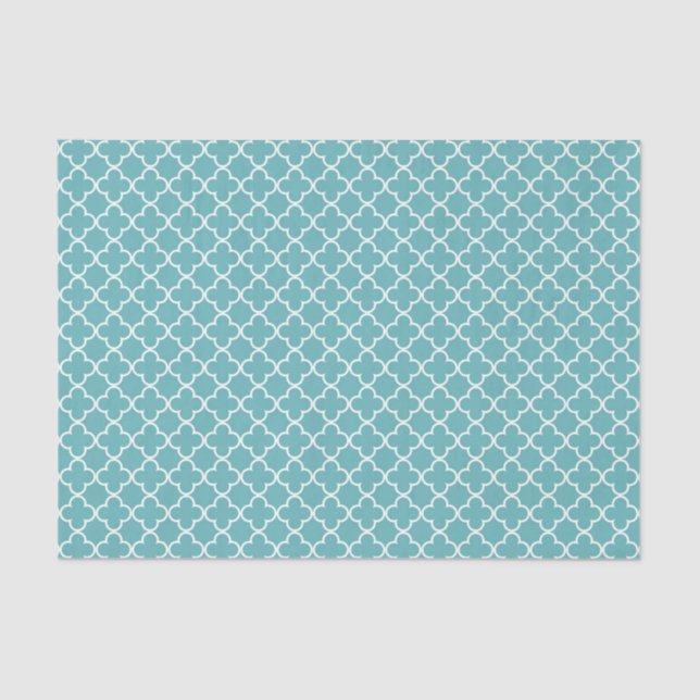 Papel De Seda Quatrefoil Branco (Frente )