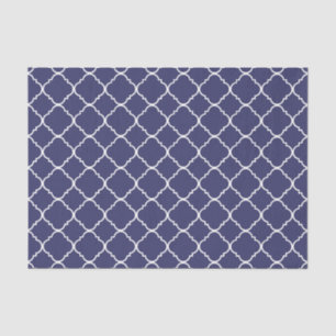 Papel De Seda Quatrefoil branco roxo