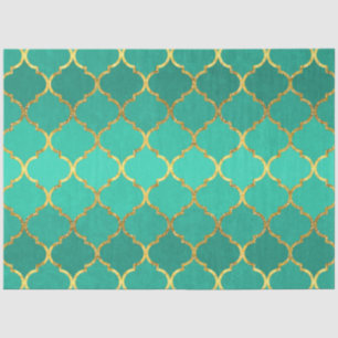 Papel De Seda Quatrefoil de ouro de moda elegante