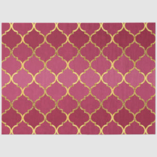Papel De Seda Quatrefoil de ouro de moda elegante