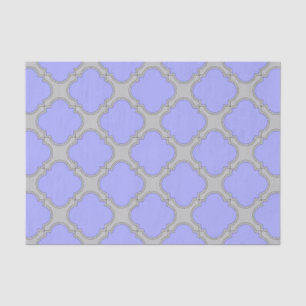 Papel De Seda Quatrefoil periwinke cinza