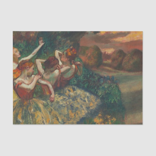 Papel De Seda Quatro Dançarinos, Degas Art (Frente )