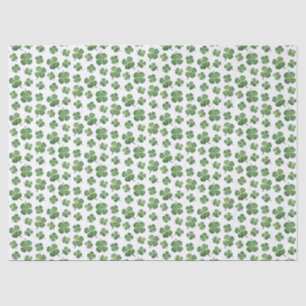 Papel De Seda Quatro Folhas De Dia de São Patrício Verde E Bra