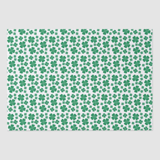 Papel De Seda Quatro Folhas de Pano Verde (Frente )