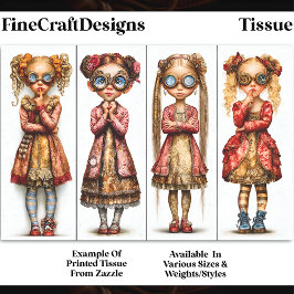 Papel De Seda Quatro Garotas Steampunk Fofas e Excêntricas DV3L 
