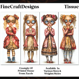 Papel De Seda Quatro Garotas Steampunk Fofas e Excêntricas DV3R 