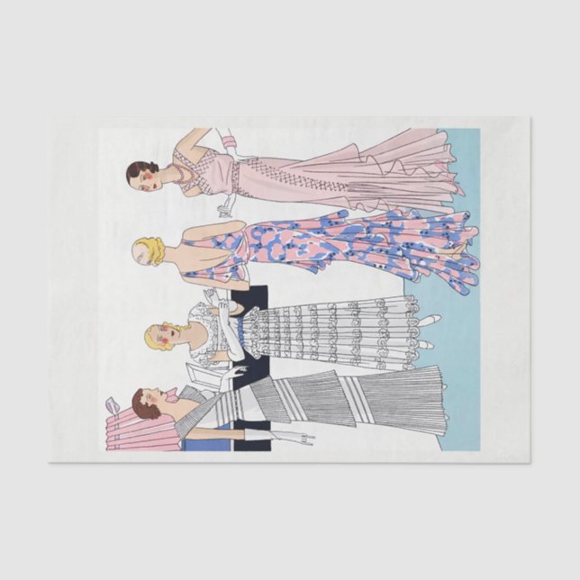 Papel De Seda Quatro mulheres por Dupouy-Magnin (Frente )