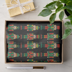 Papel De Seda Quebra-Nozes de Natal em Preto