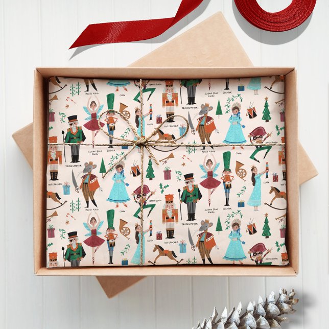 Papel De Seda Quebra-Nozes Natal Antigo Feriado (Nutcracker Vintage Christmas Holiday Tissue Paper)