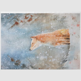 Papel De Seda Queda de Cobra Aquática na Floresta de Neve no Nat