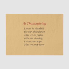 Papel De Seda Queda de Cores de Ação de Graças Poema