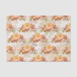 Papel De Seda Queda Tecido de abóbora de cor aquosa sazonal