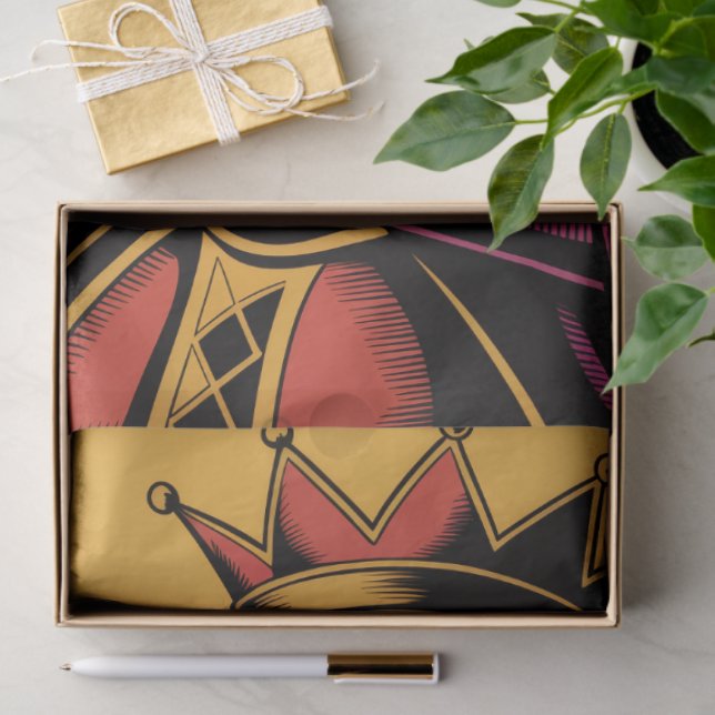 Papel De Seda Queen of Hearts Pop Art Woman (Presente)