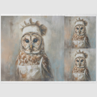 Papel De Seda Quem cozinha para você Coruja X3 Decoupage