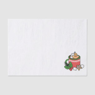 Papel De Seda Quente quente com a queda de neve chamada de cacau