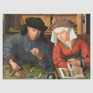 Papel De Seda Quentin Matsys - O Moneylender e sua esposa