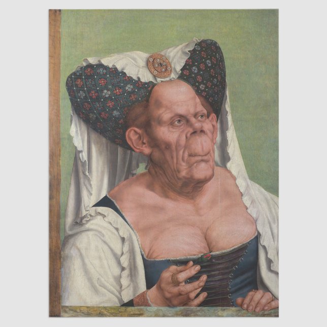 Papel De Seda Quentin Matsys - Uma Mulher Velha Grotesca (Criador carregado)