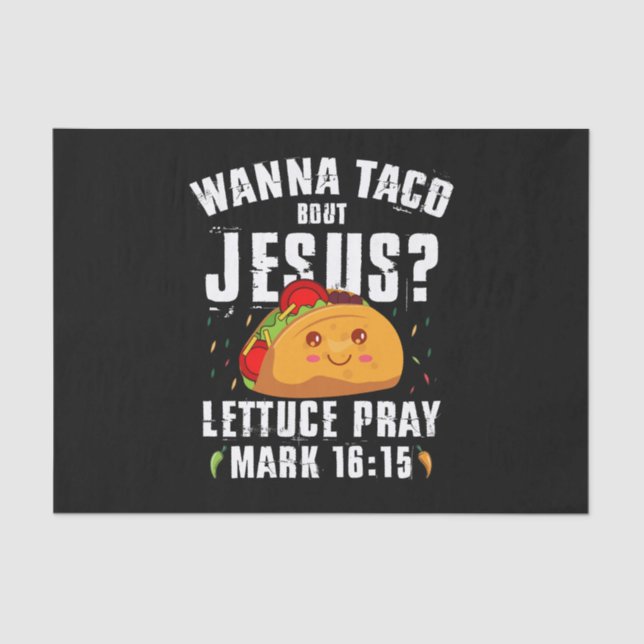 Papel De Seda Quer Taco Sobre Jesus Cinco de Maio Cristão (Frente )