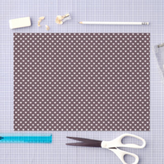 Papel De Seda Querido Micro Ponto (Branco no Marrom)