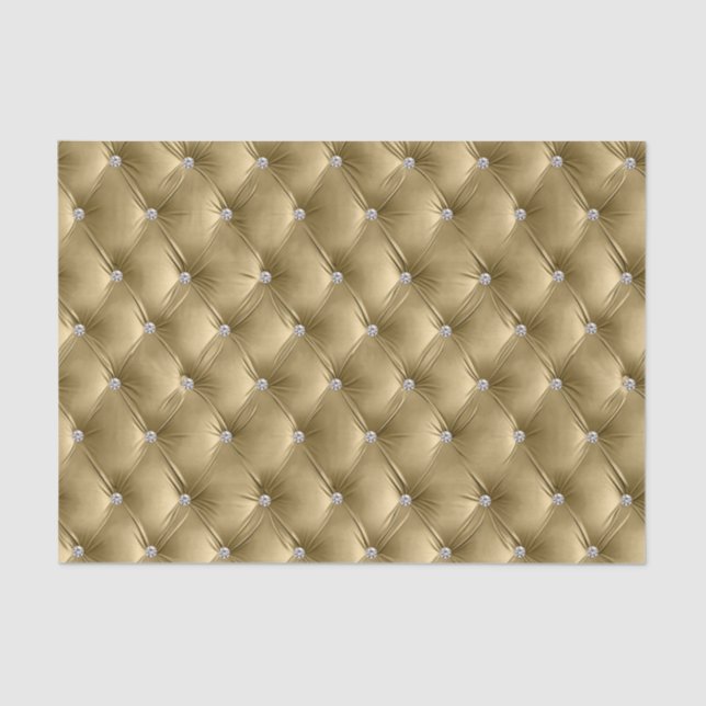 Papel De Seda Quic Faux Velvet Dourado quente (Frente )